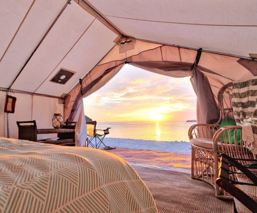 tente de luxe sur la plage